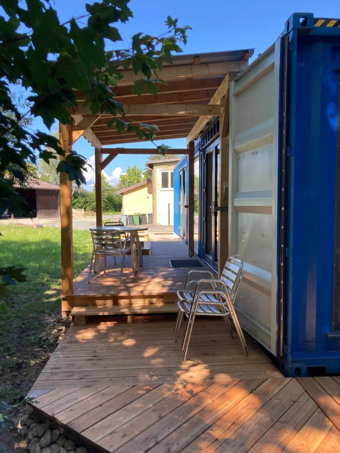 Tiny House Im Seecontainer Mit Parkplatz, Glasfaser, Netflix, Veranda Und Gehobener Ausstattung Coburg Esterno foto